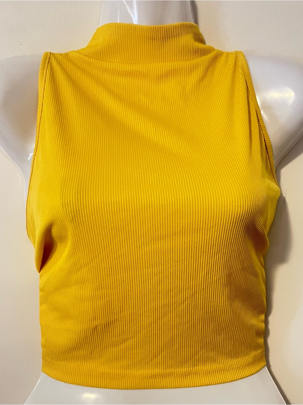 Yellow Ribbed Women’s Intimate Top - XX-L